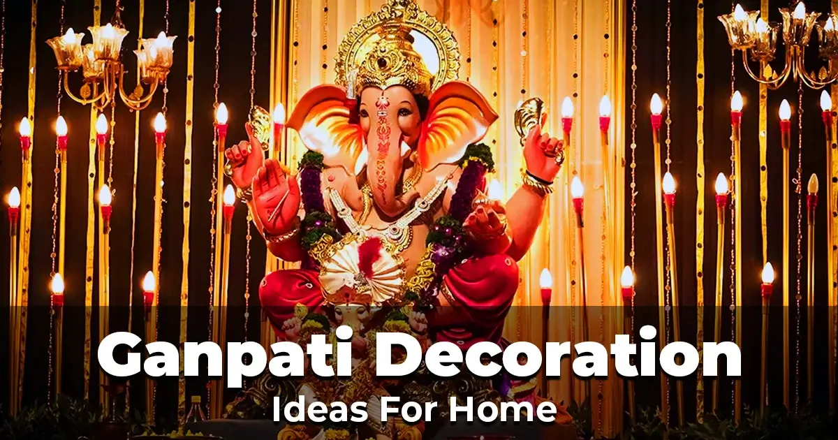 20 Graceful Ganpati Decoration Ideas for Home | Flower, Orchid & DIY Themes