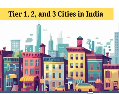 tier 1 cities in India also depicting tier 2 and tier 3 cities