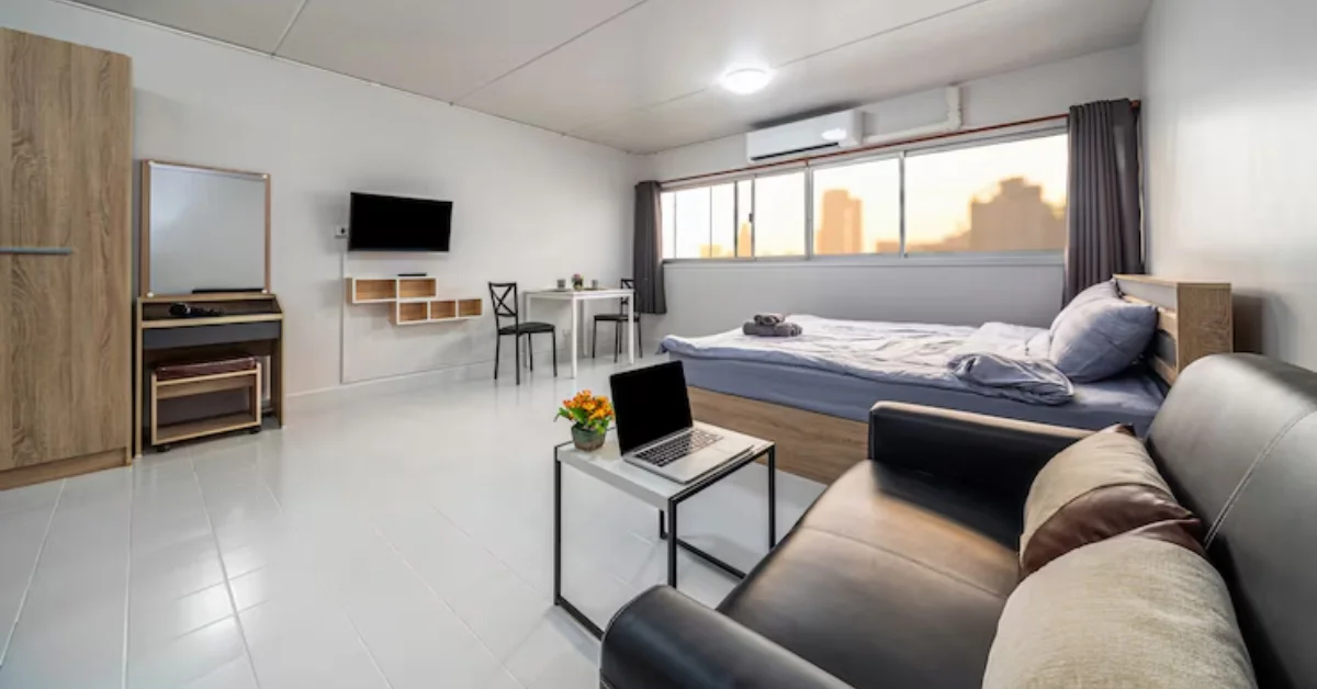 size of studio apartment