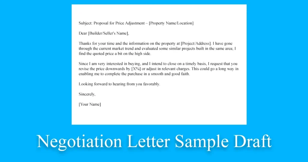 How to Draft a Sample Negotiation Letter